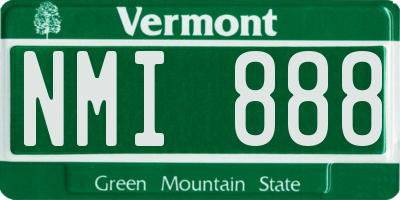 VT license plate NMI888