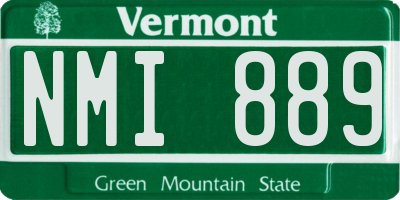 VT license plate NMI889