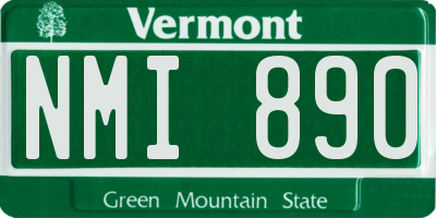 VT license plate NMI890