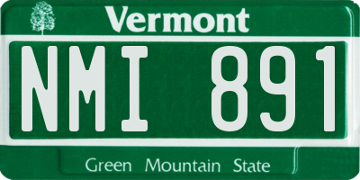 VT license plate NMI891