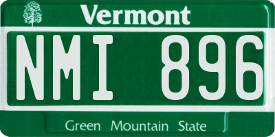 VT license plate NMI896