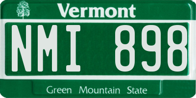 VT license plate NMI898