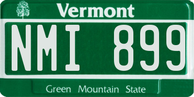 VT license plate NMI899