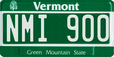 VT license plate NMI900