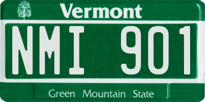 VT license plate NMI901