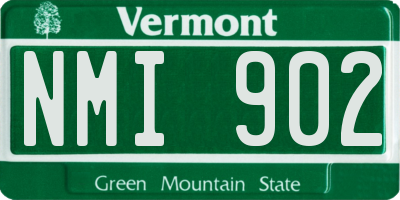 VT license plate NMI902