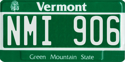 VT license plate NMI906