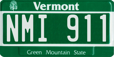 VT license plate NMI911