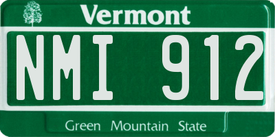 VT license plate NMI912