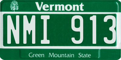 VT license plate NMI913