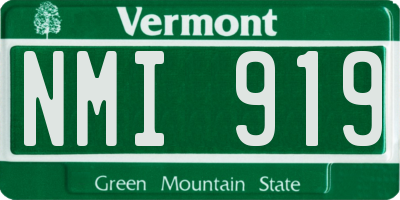 VT license plate NMI919