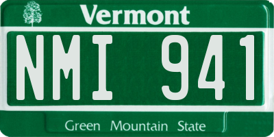 VT license plate NMI941