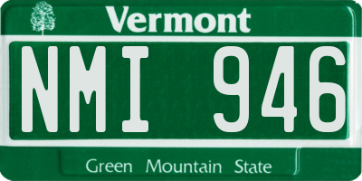 VT license plate NMI946