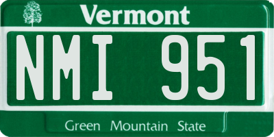 VT license plate NMI951