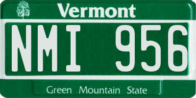 VT license plate NMI956