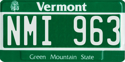 VT license plate NMI963