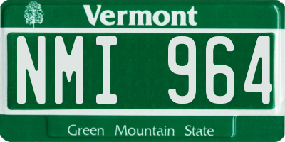 VT license plate NMI964