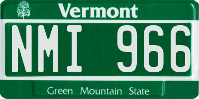 VT license plate NMI966