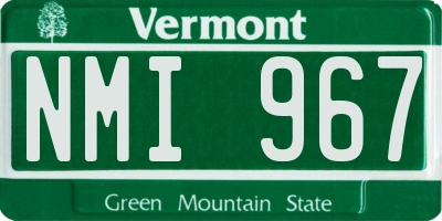 VT license plate NMI967
