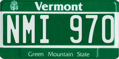 VT license plate NMI970