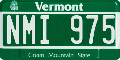VT license plate NMI975