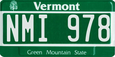 VT license plate NMI978