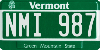 VT license plate NMI987