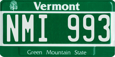 VT license plate NMI993
