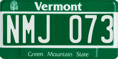VT license plate NMJ073