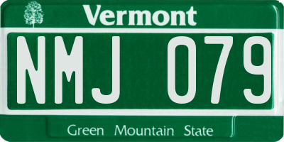 VT license plate NMJ079