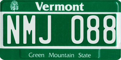 VT license plate NMJ088