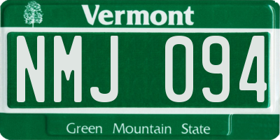 VT license plate NMJ094