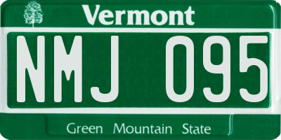 VT license plate NMJ095