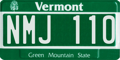 VT license plate NMJ110