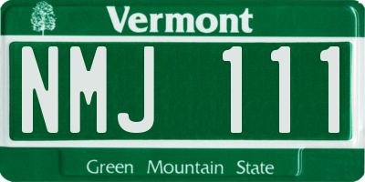 VT license plate NMJ111