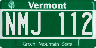 VT license plate NMJ112