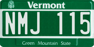 VT license plate NMJ115