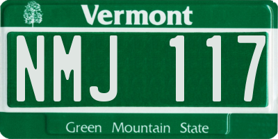 VT license plate NMJ117
