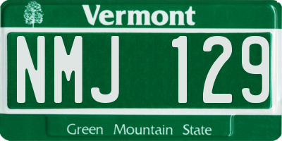 VT license plate NMJ129