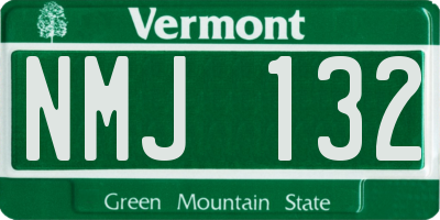 VT license plate NMJ132