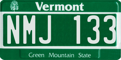 VT license plate NMJ133