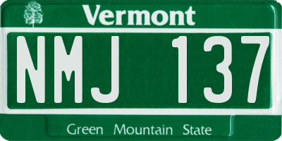 VT license plate NMJ137