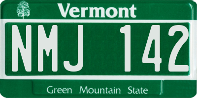 VT license plate NMJ142