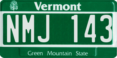 VT license plate NMJ143