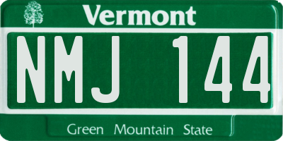 VT license plate NMJ144