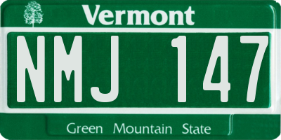 VT license plate NMJ147