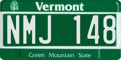 VT license plate NMJ148