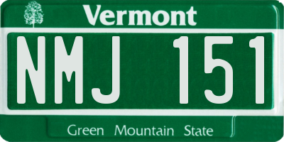 VT license plate NMJ151