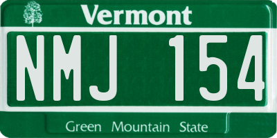 VT license plate NMJ154