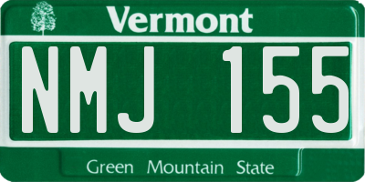 VT license plate NMJ155